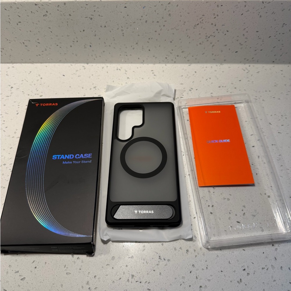 Torras MegaMag Boosted Samsung S24 Ultra Black Stand Case. Brand New.